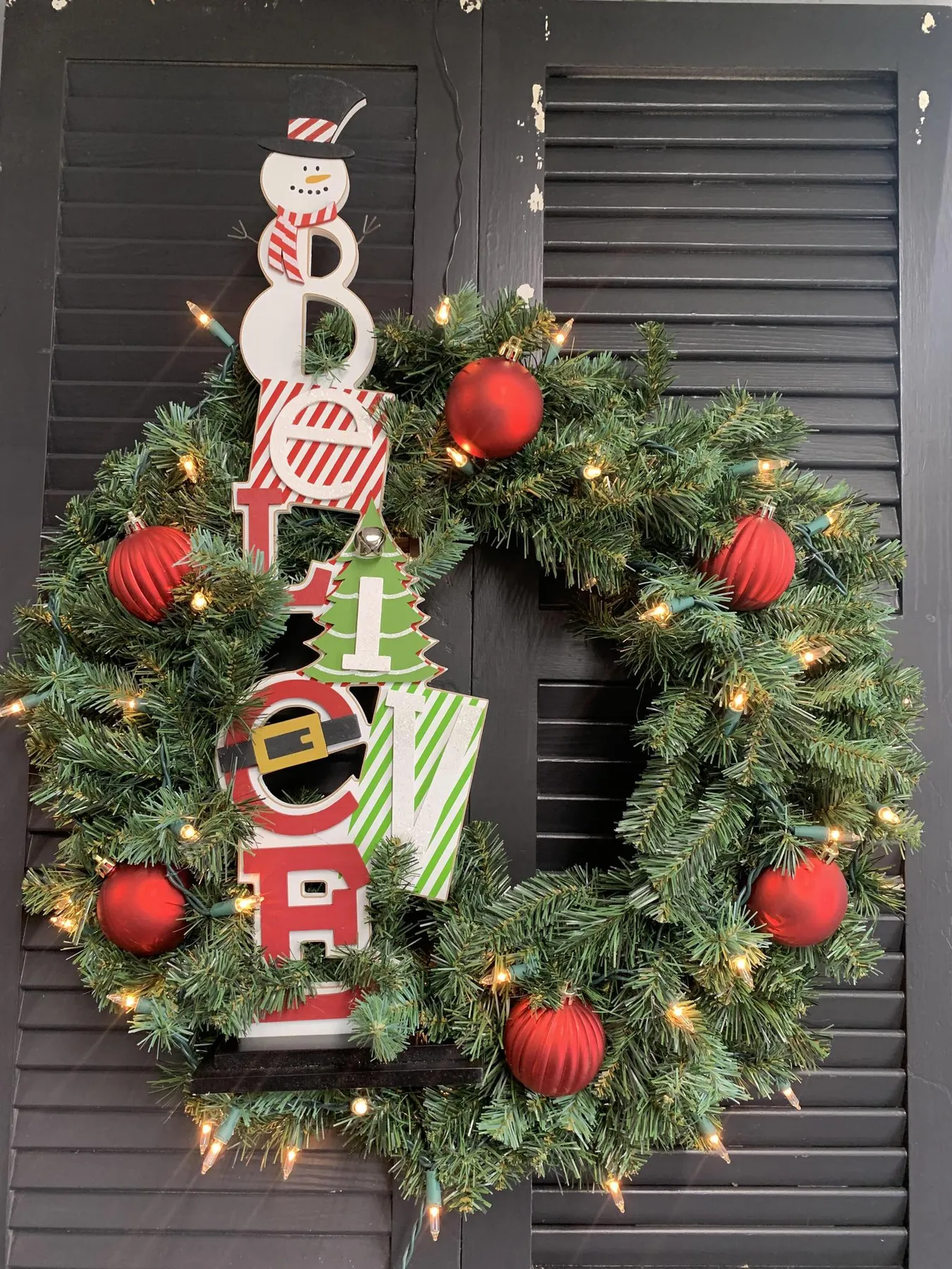 Believe Snowman Wreath | Country Friends of Ohio – Country Friends of Ohio, LLC