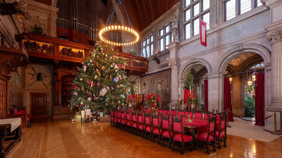 Biltmore Estate kicks off 'Christmas at Biltmore' with extravagant decorations, nod to Hallmark movie