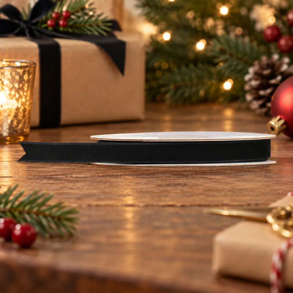 Black Velvet Ribbon | The Christmas Loft