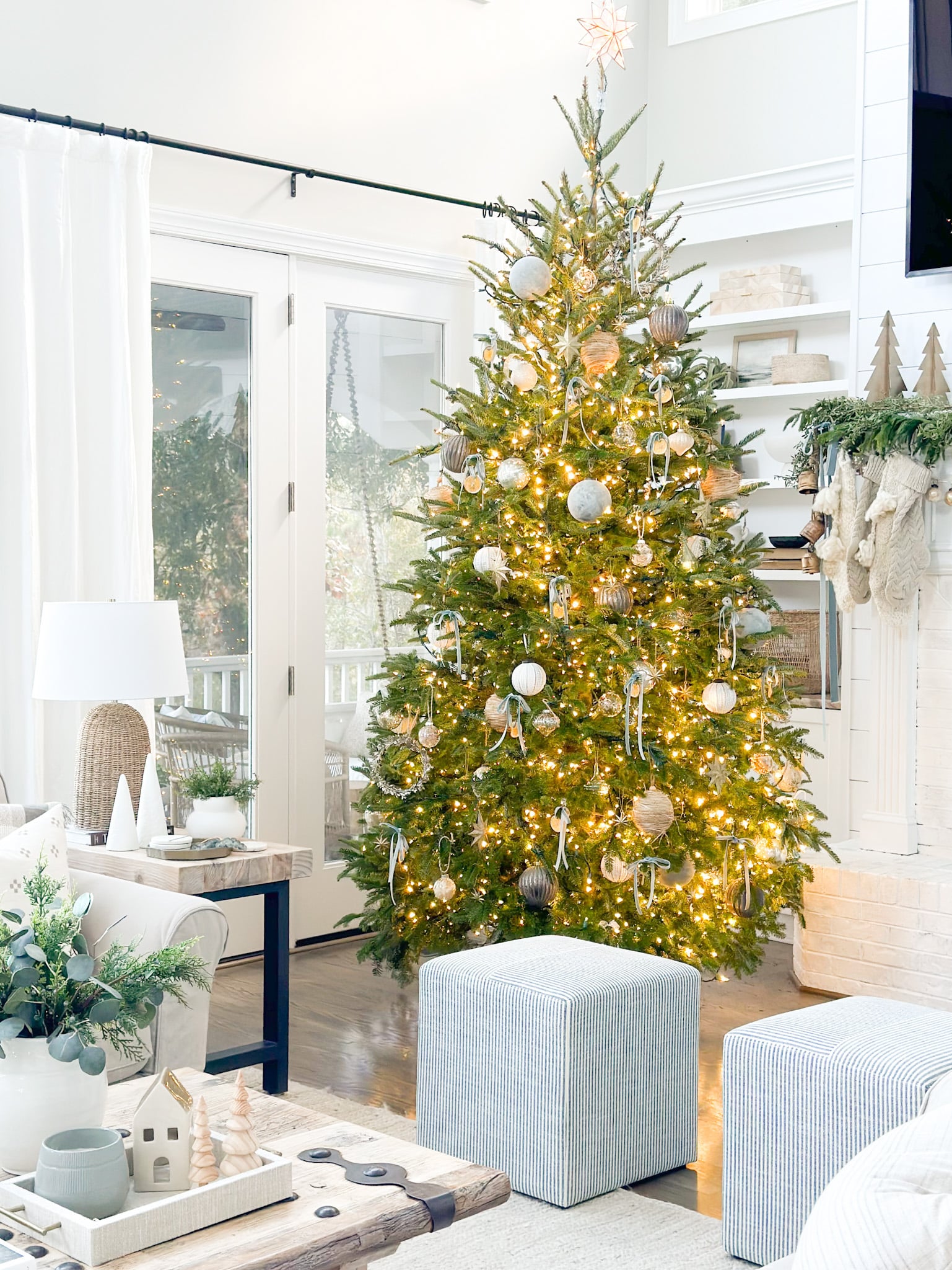 Blue Christmas Tree for the Modern Coastal Home