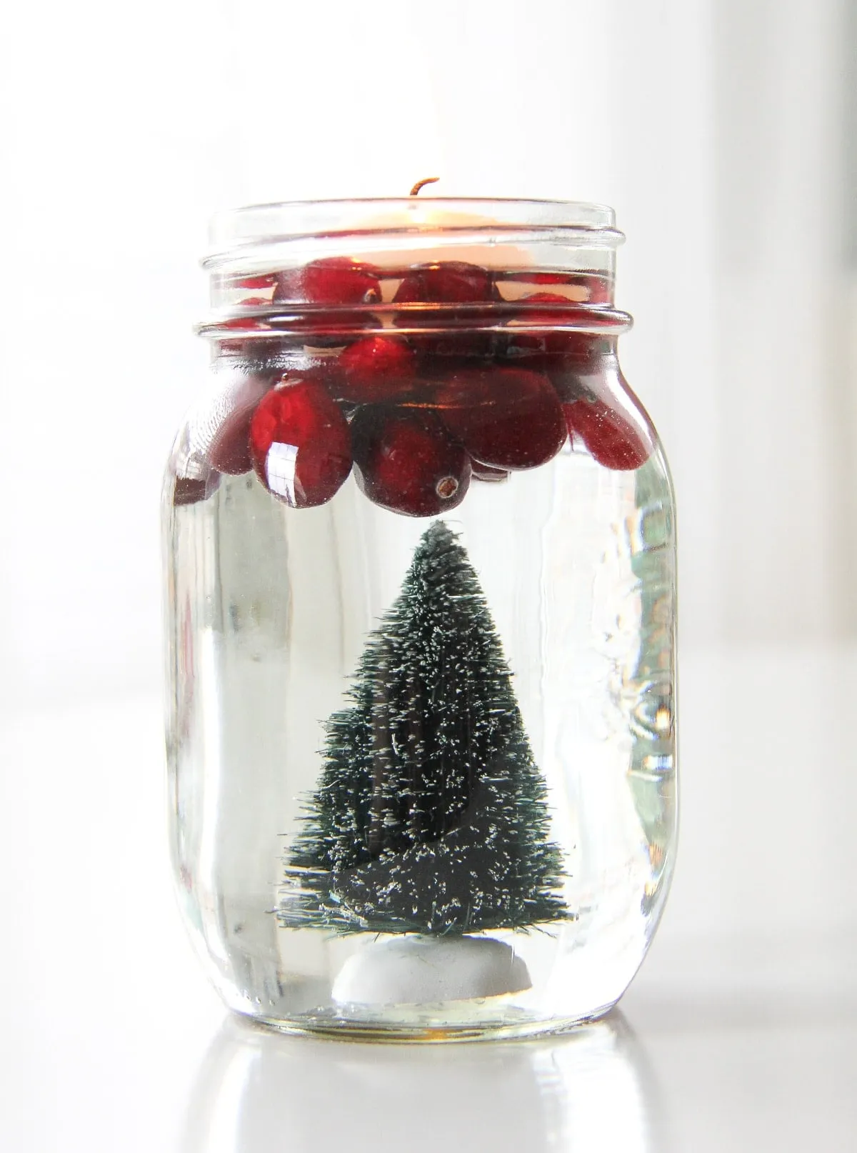 Bottle Brush Mason Jar Candles - A Pretty Life In The Suburbs