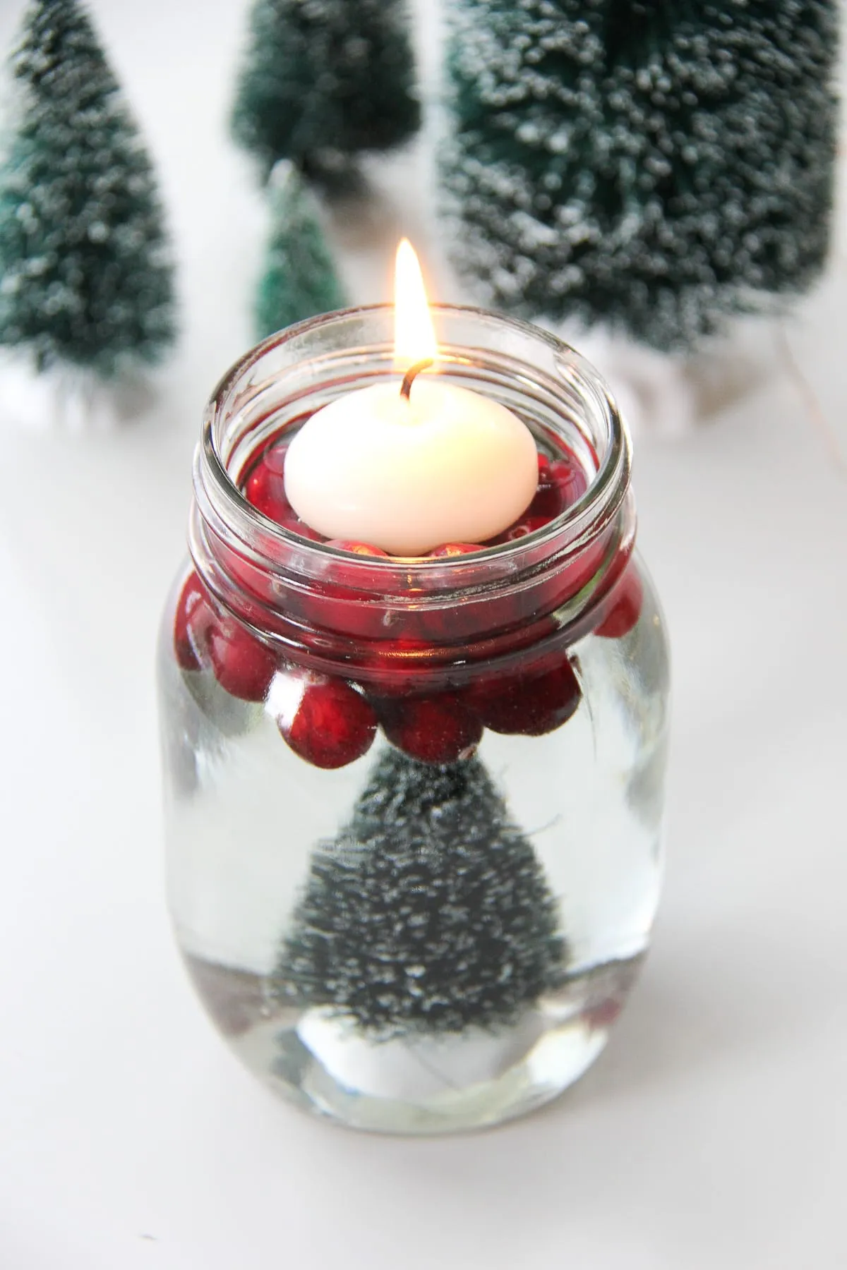 Bottle Brush Mason Jar Candles - A Pretty Life In The Suburbs