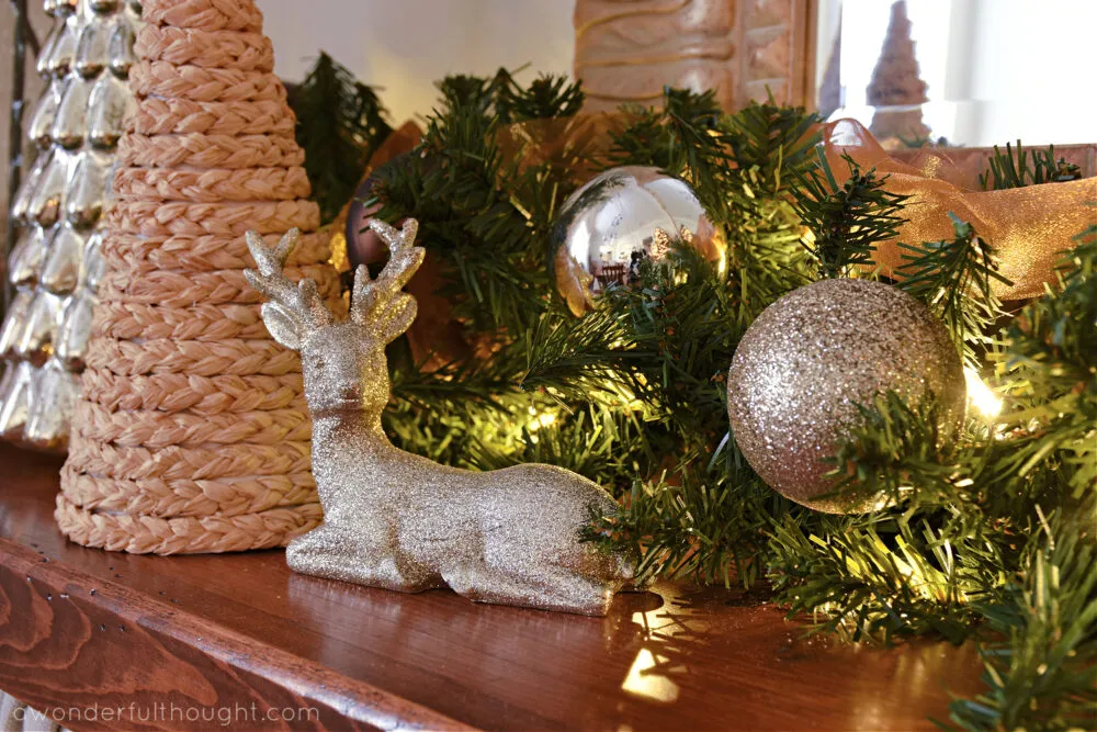 Brown Christmas Tree with bronze accents - A Wonderful Thought
