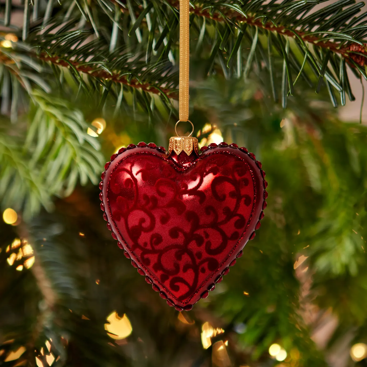 Burgundy Red Heart Decoration