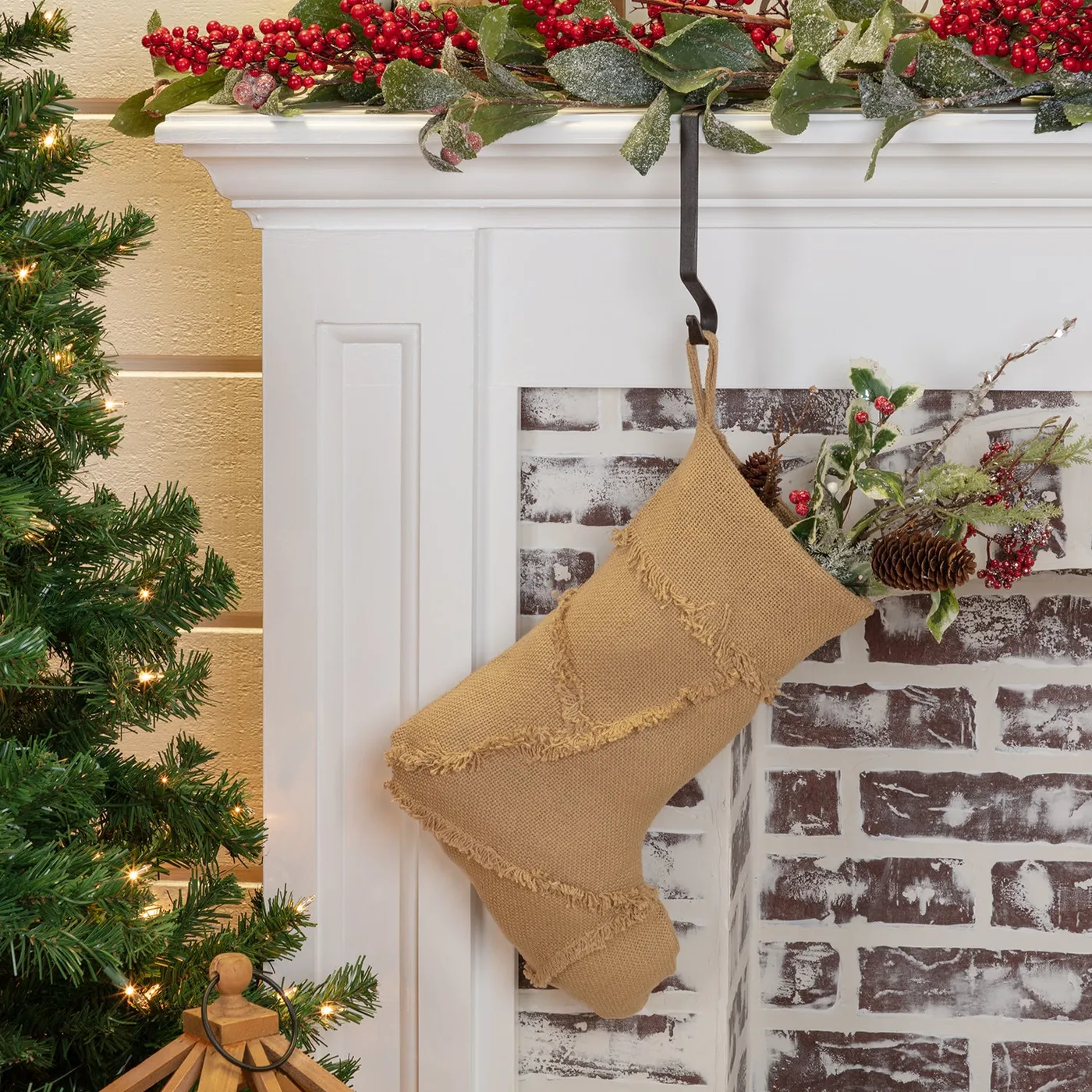 Burlap Natural Reverse Seam Stocking 11x15 – VHC Brands Home Decor