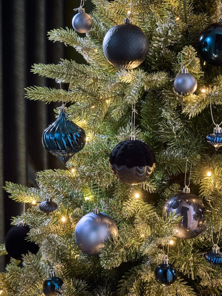 Buy 50 Pack Navy Blue Shatterproof Christmas Baubles from Next Oman