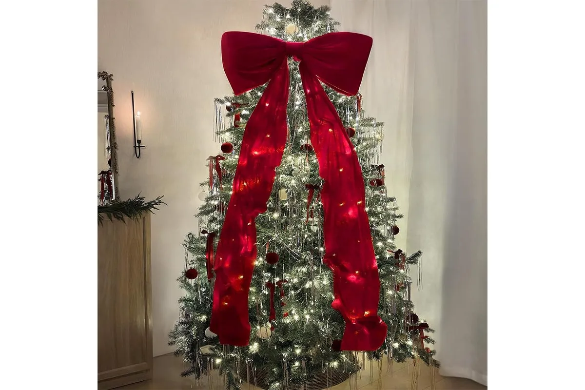 Buy Christmas Extra Large Velvet Bows Christmas Tree Topper Decor Giant  Xmas Tree Toppers Bows for Home Birthday Wedding Party Decorations - Red |  Dick Smith