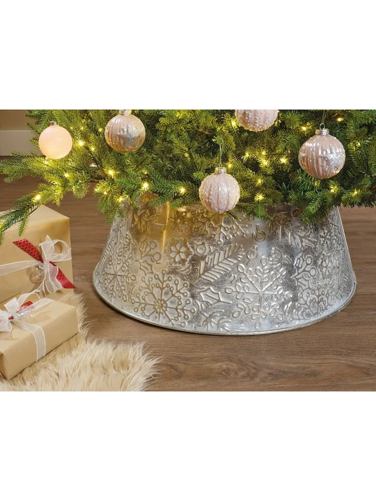 Buy Decoris Silver Tone Christmas Snowflake Metal Tree Skirt from the Next UK online shop