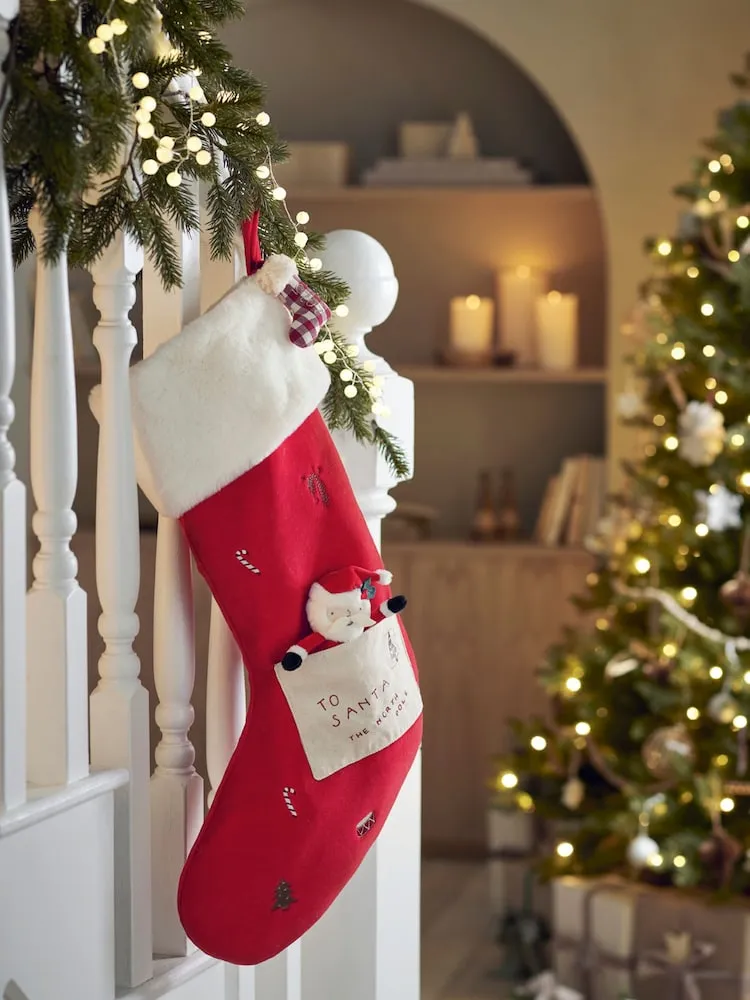 Buy Mamas & Papas Red Christmas Large Santa Stocking 2025 from the Next UK online shop
