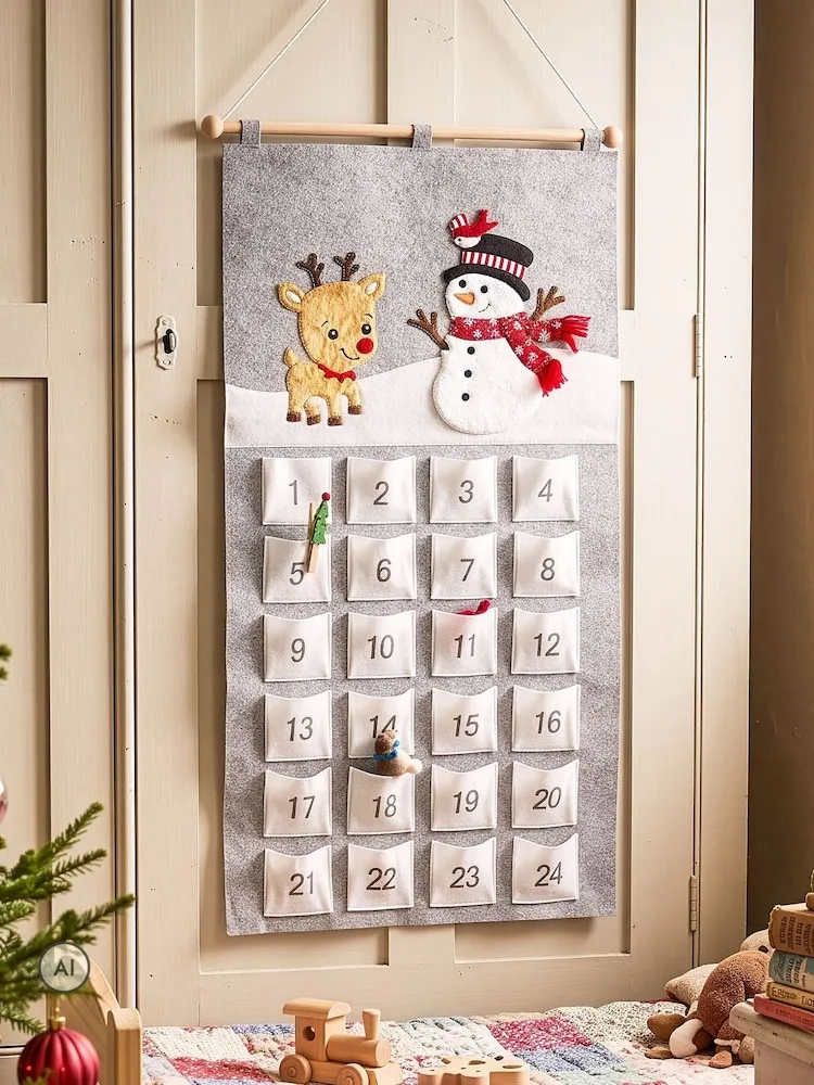 Buy Personalised Snowy Adventure Hanging Christmas Advent Calendar by Dibor from the Next UK online shop