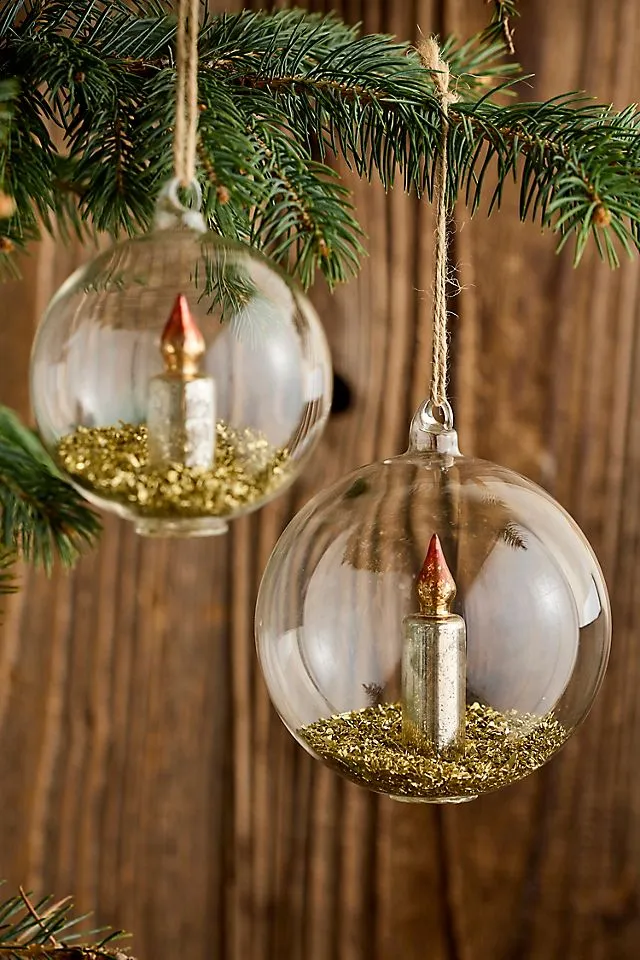 Candle Glass Globe Ornament | Terrain