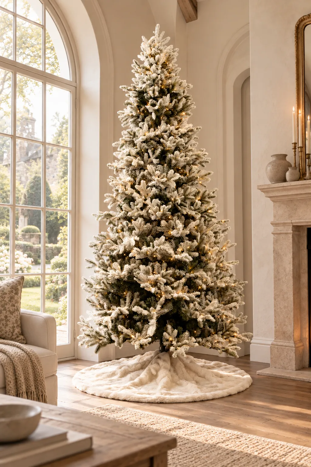 Casselton Snowy Fir Christmas Tree – Modern Display