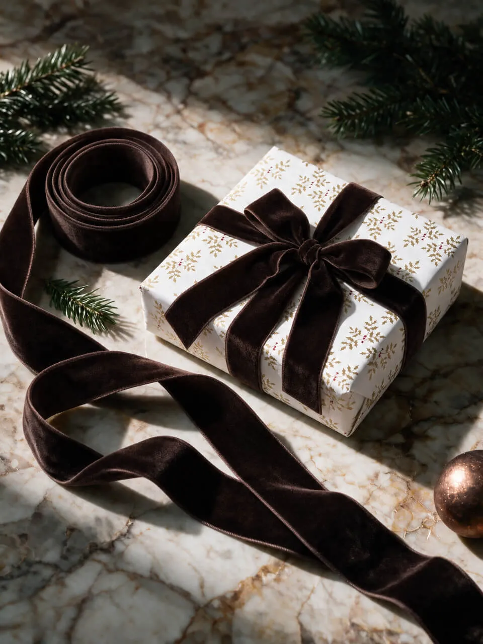 Chocolate Brown Velvet Ribbon 10m | Layered Lounge