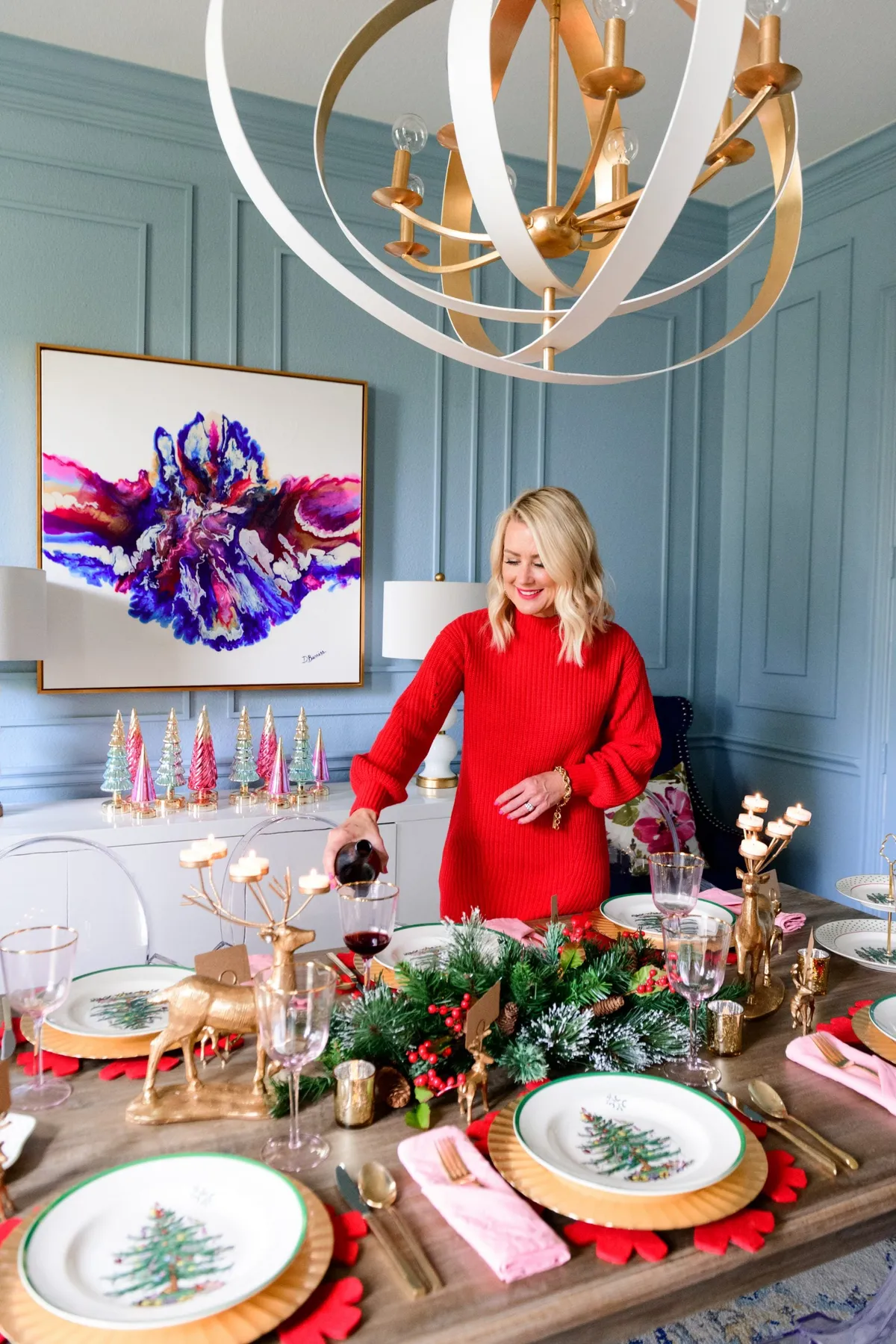 Christmas at Home | Our Dining Room Table - Hi Sugarplum!