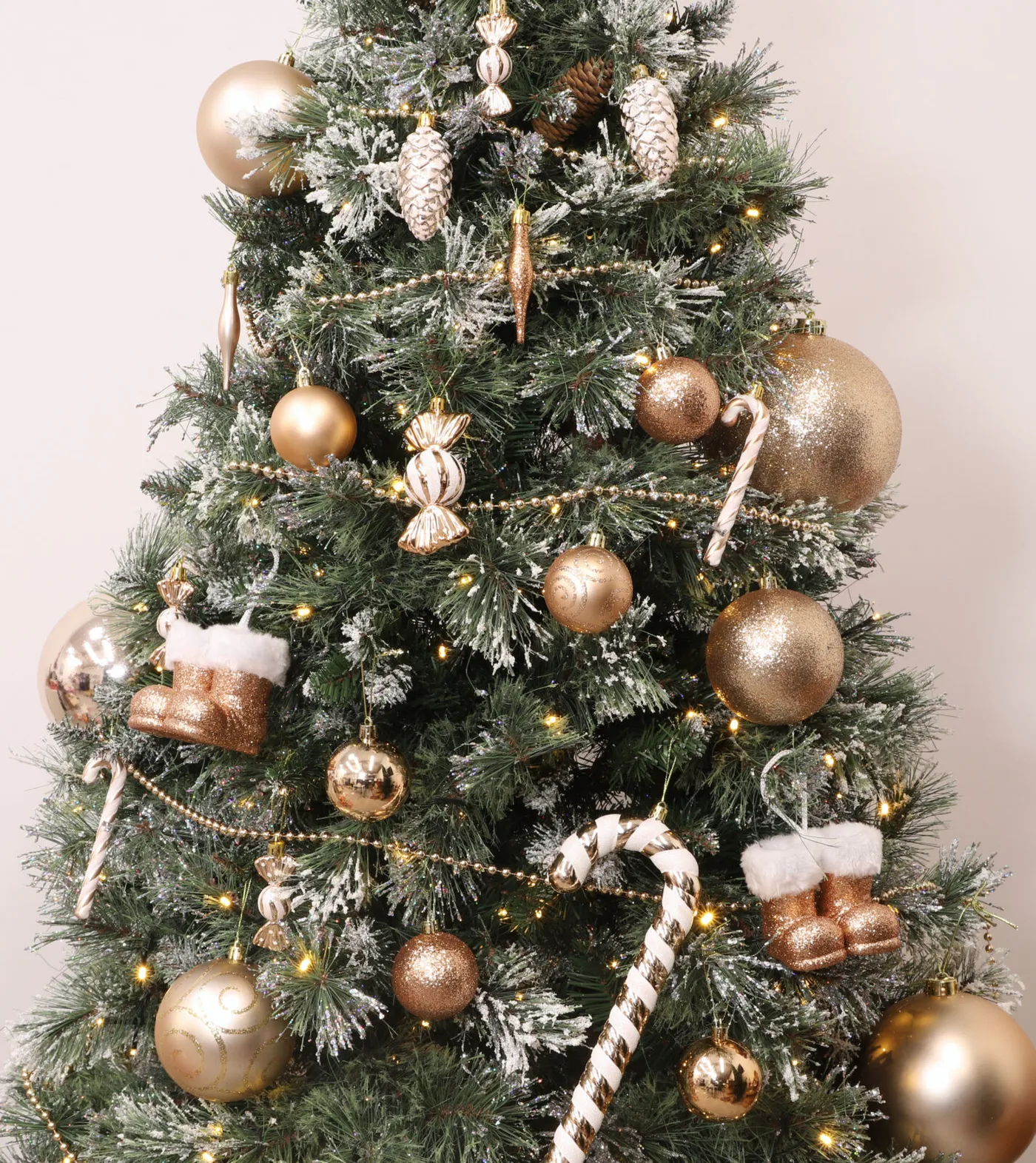 Christmas Concepts® Pack of 10-60mm Christmas Tree Baubles - Shiny, Matte &  Glitter Decorated Baubles (Rose Gold) - Christmas Concepts