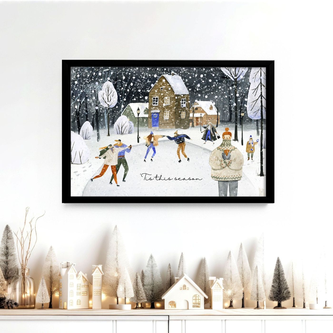 Christmas decor for living room - Wall art print