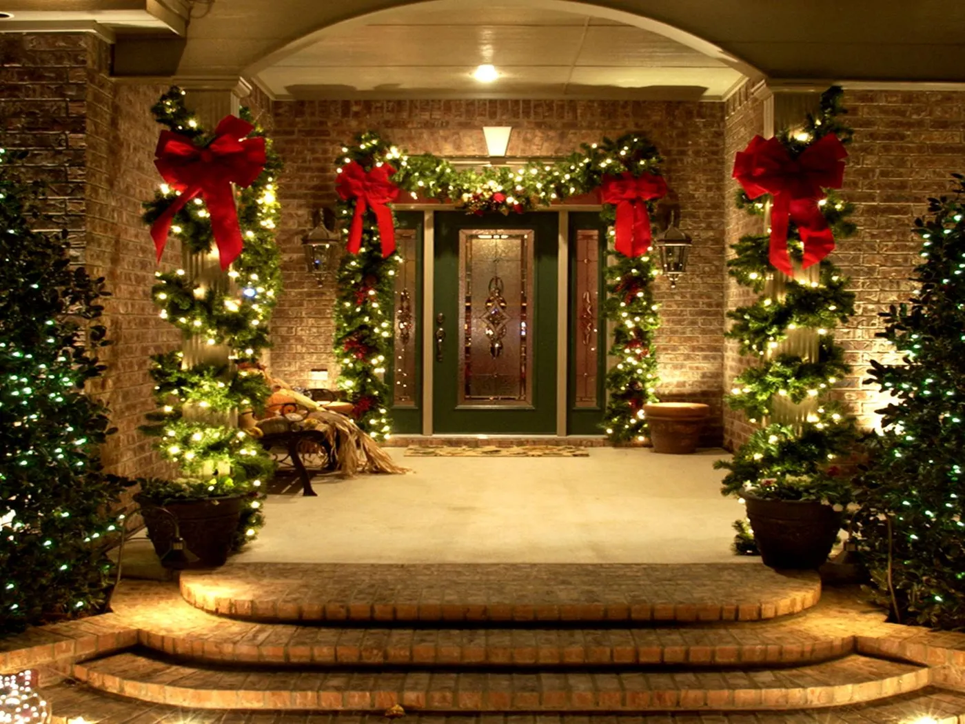 christmas-decorating-office-entrance - Long Island Christmas Light  Installation