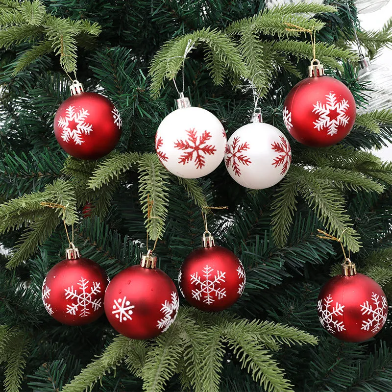 Christmas Decorations Christmas Tree Decoration 6cm Snowflake Painted – TripleAAAretail