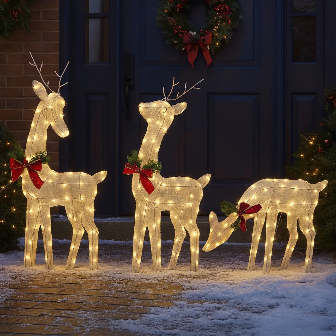 Christmas Decorations Holiday Time Reindeer Light Up Inflatable Reindeer  Christmas Foot Tall Yard Decor Holiday Time