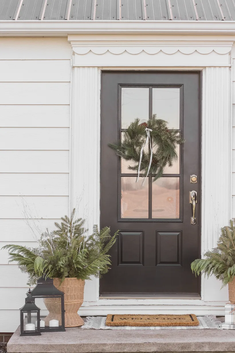 Christmas Front Porch and a Winter Planter Tutorial | LoveGrowsWild.com - Love Grows Wild