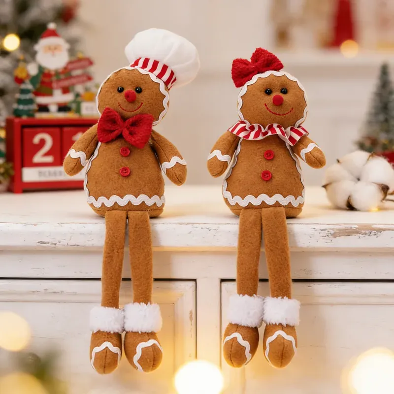 Christmas Gingerbread Cloth Ornaments for Holiday Decorations in Festive Style - Nihaojewelry