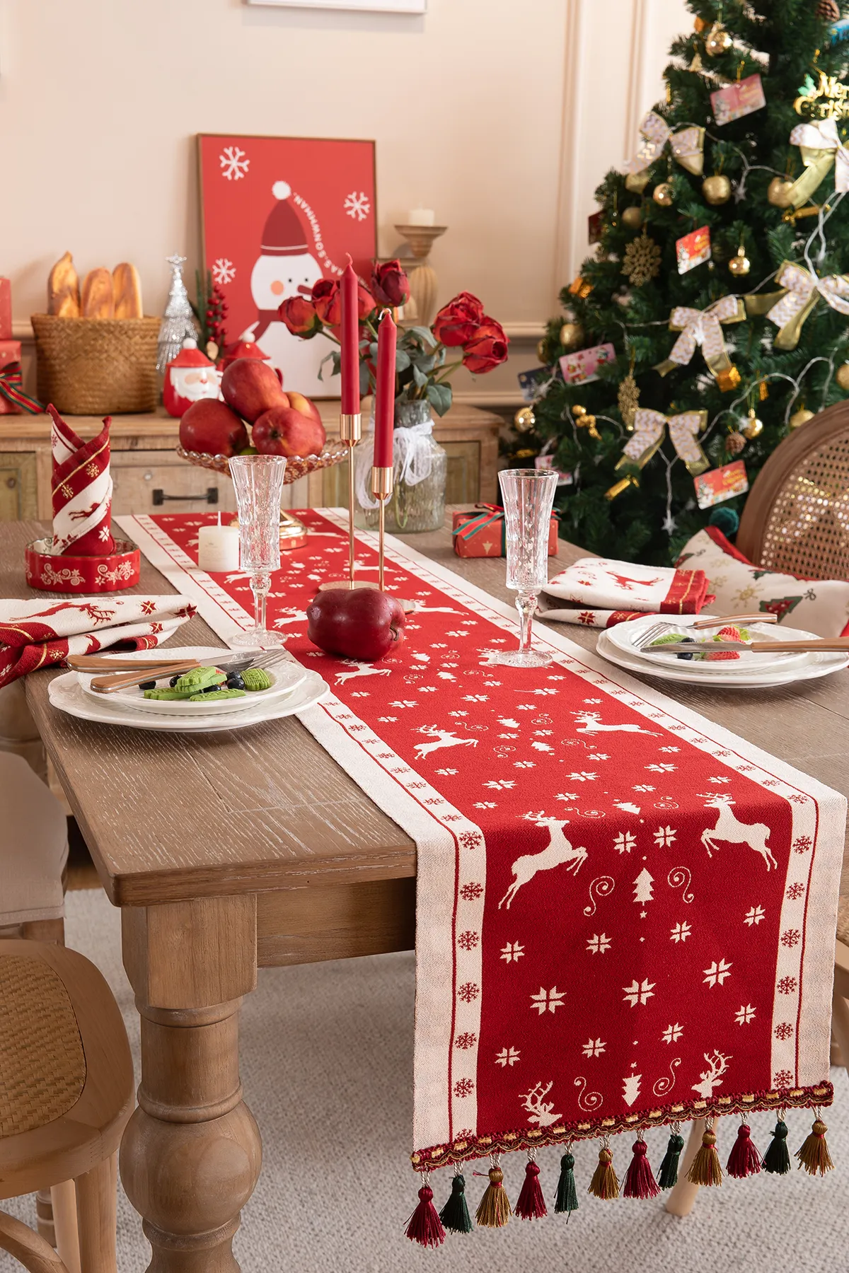 Christmas Jacquard Table Runner – ANCHOIHOME