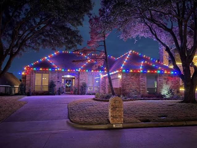 Christmas Light Installation McKinney TX Rooftop Lighting