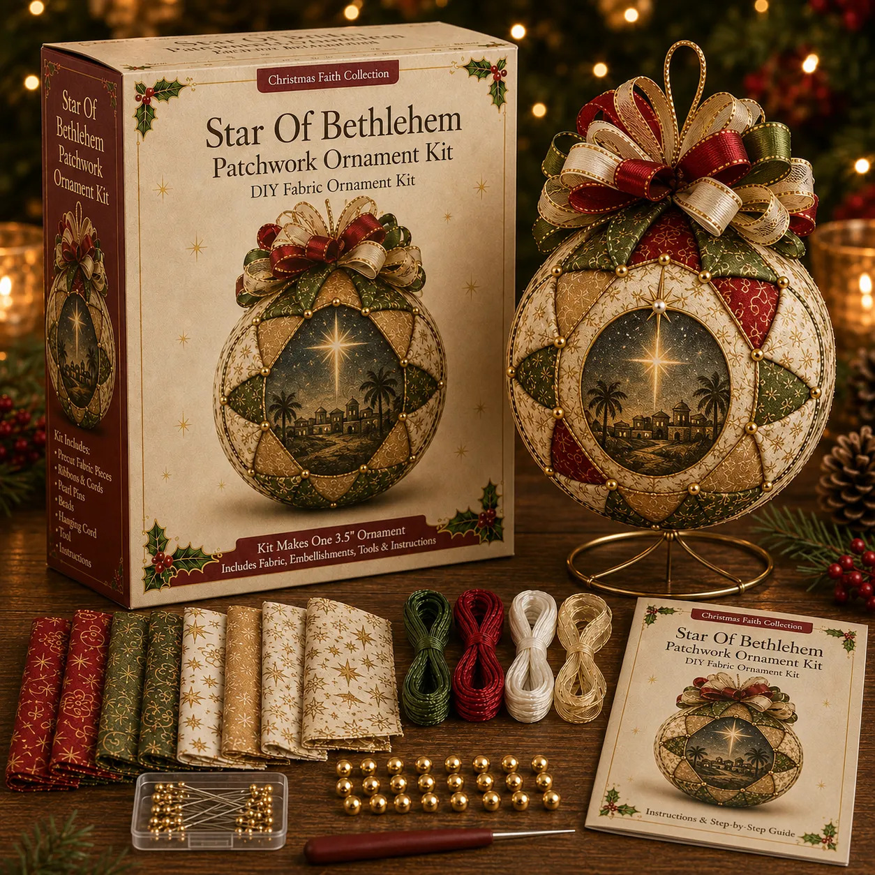 ⛪ Christmas Nativity Patchwork Ornament DIY Kit – Care Made Gifts