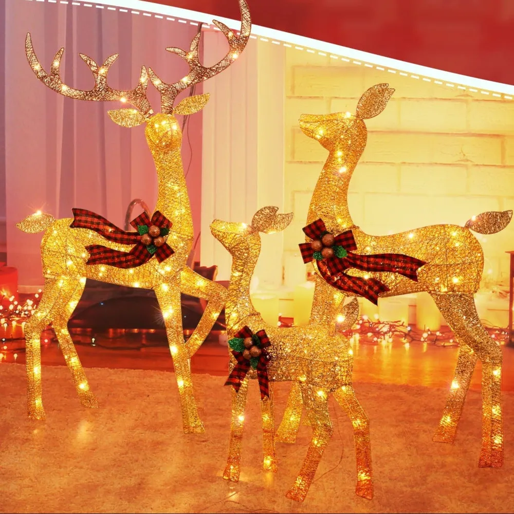 Christmas Outdoor Decorations LED Reindeer Garden Display – DecorsDeluxe