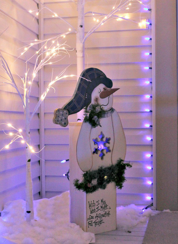 Christmas Porch at Night - 12 Days of Christmas