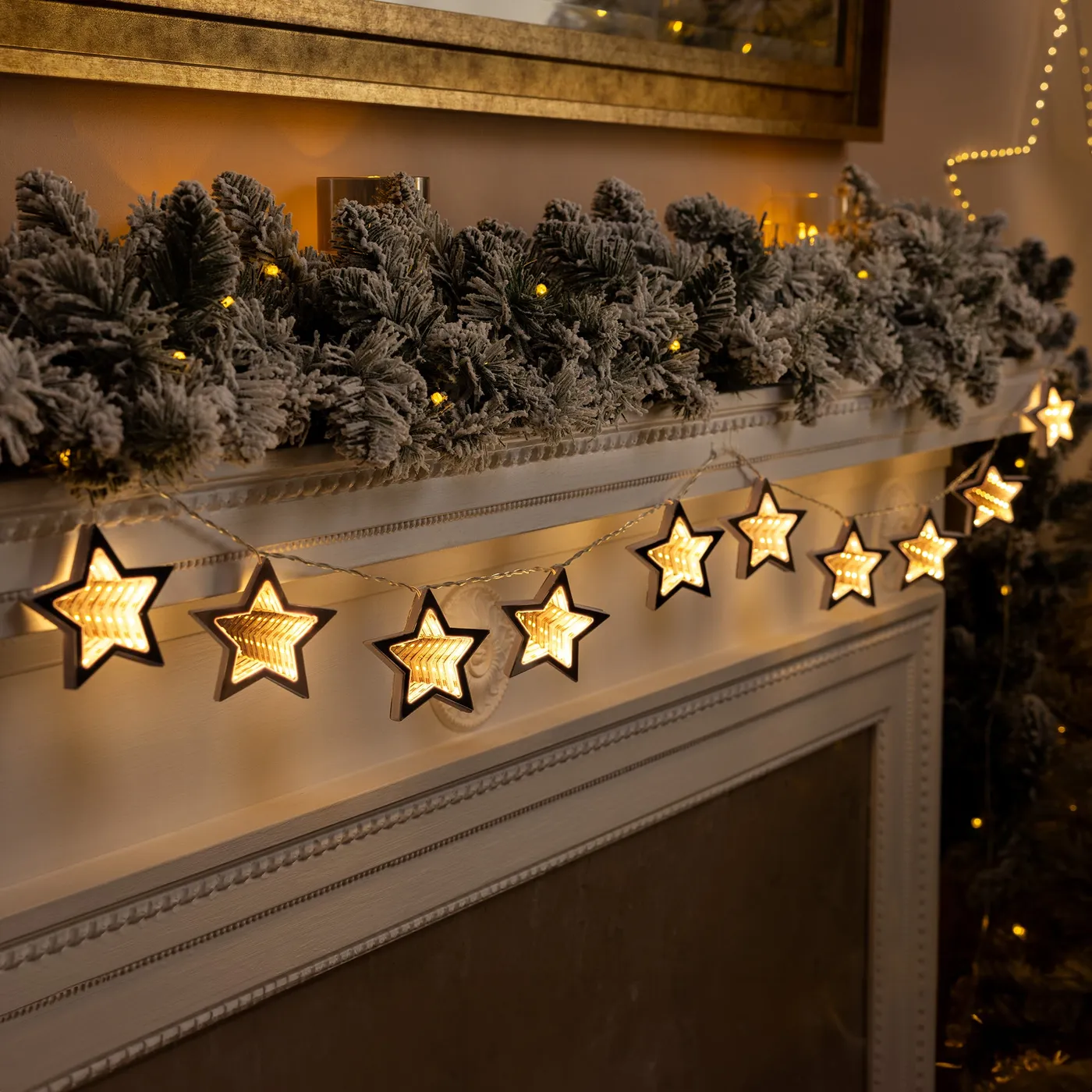 Christmas Star Infinity Light Garland | 135cm | Christow