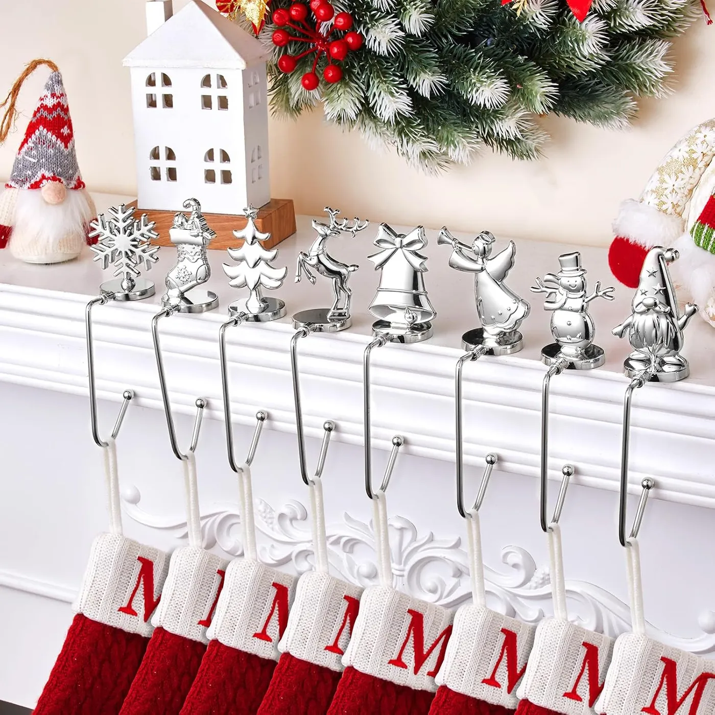 Christmas Stocking Holders For Mantle Simple Ways To Hang Christmas Stockings With NO Hangers Or Nails