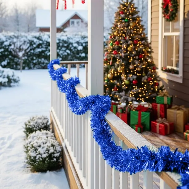 Christmas Tinsel Garland, Metallic Hanging Garland Decoration for Christmas Tree, Holiday Party, Home and Wedding Decor, Sparkling Wreath Display for Indoor Festive Use - Walmart.ca