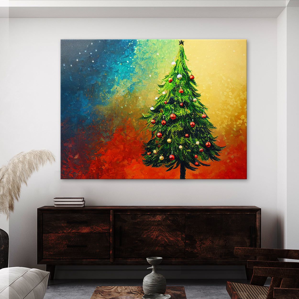 Christmas Tree 10 Canvas Wall Art Print Decor Artwork Picture Painting  Poster