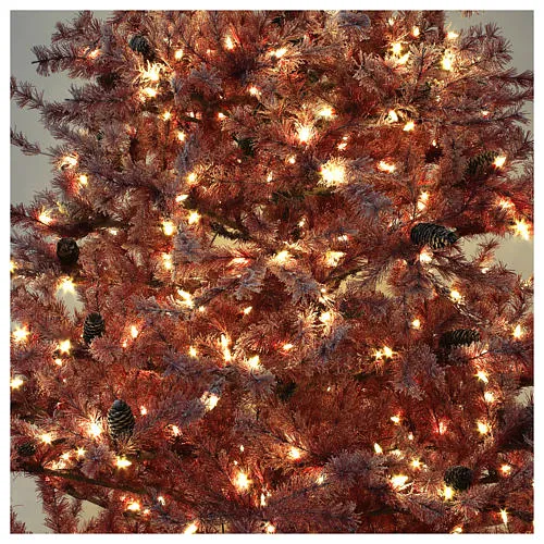 Christmas Tree 270 cm V. Frosted Burgundy and Pine Cones 700 external lights | online sales on HOLYART.com