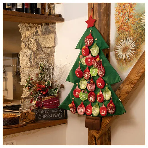 Christmas tree Advent Calendar in fabric h. 90 cm | online sales on  HOLYART.com