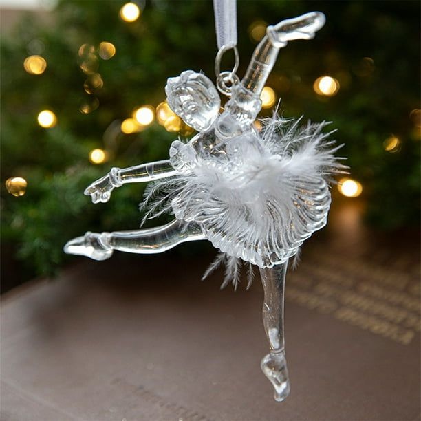 Christmas Tree Crystal Glass Angel Crystal Christmas Angel Santa's Trim  Shoppe Vintage Decorative Figurine Angel With