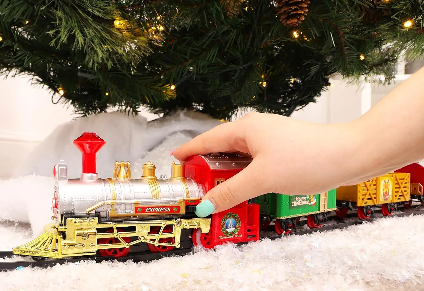Christmas Tree Deluxe Train Set Rexco Deluxe Train Set Around Christmas Tree Track Toy Lights Musical