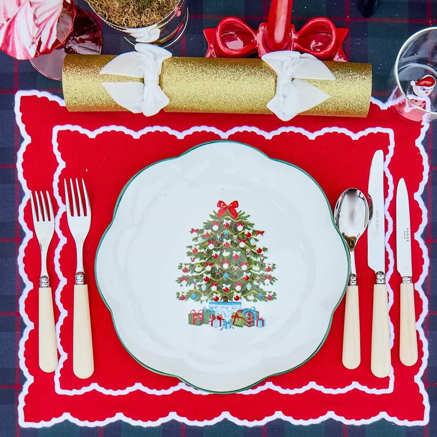 Christmas Tree Dinner Plates, Set of 4 | Mrs. Alice