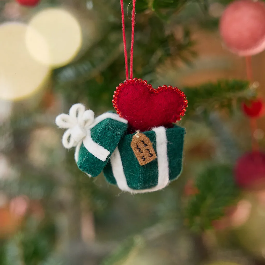 Christmas Tree Ornaments Hearth Hand Ornament Gift From The Heart Ornament  – Handmade Felt Holiday Keepsake – Craftspring