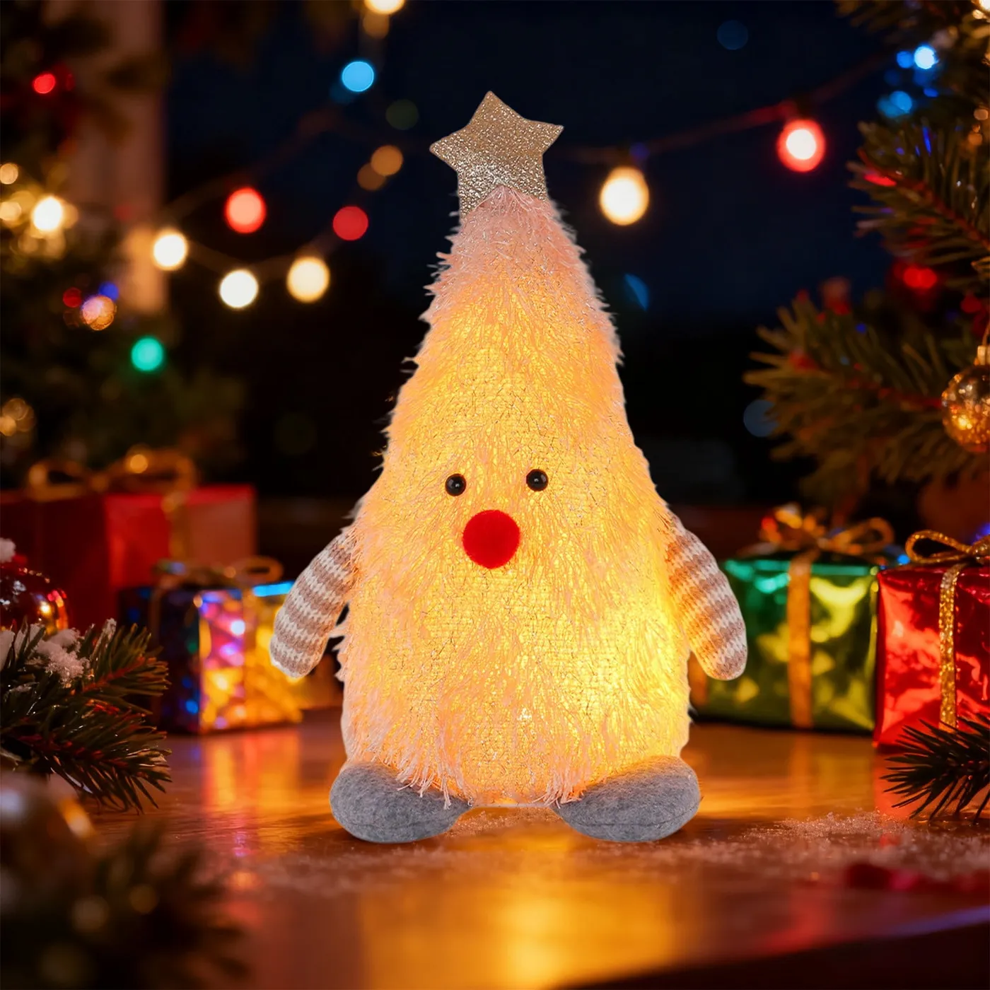 Christmas Tree Shaped Plush Doll Ornament, Soft Fabric Tabletop Decor for Holiday Party, Cute Festive Decoration for Home and Office - Walmart.ca