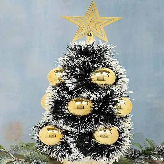 Christmas Tree with Decoration for Table Top Office Desk Small Artificial Xmas  Tree with Star Topper Ornaments Props 1 Feet Items for Home – buy the best  products in the Ayzeze online store