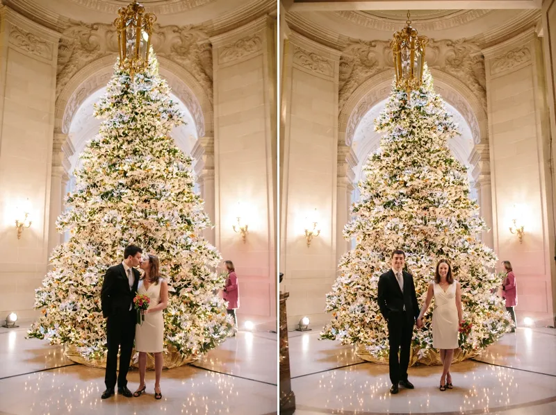 Christmas Wedding at San Francisco City Hall | P&N - Simone Anne Photography