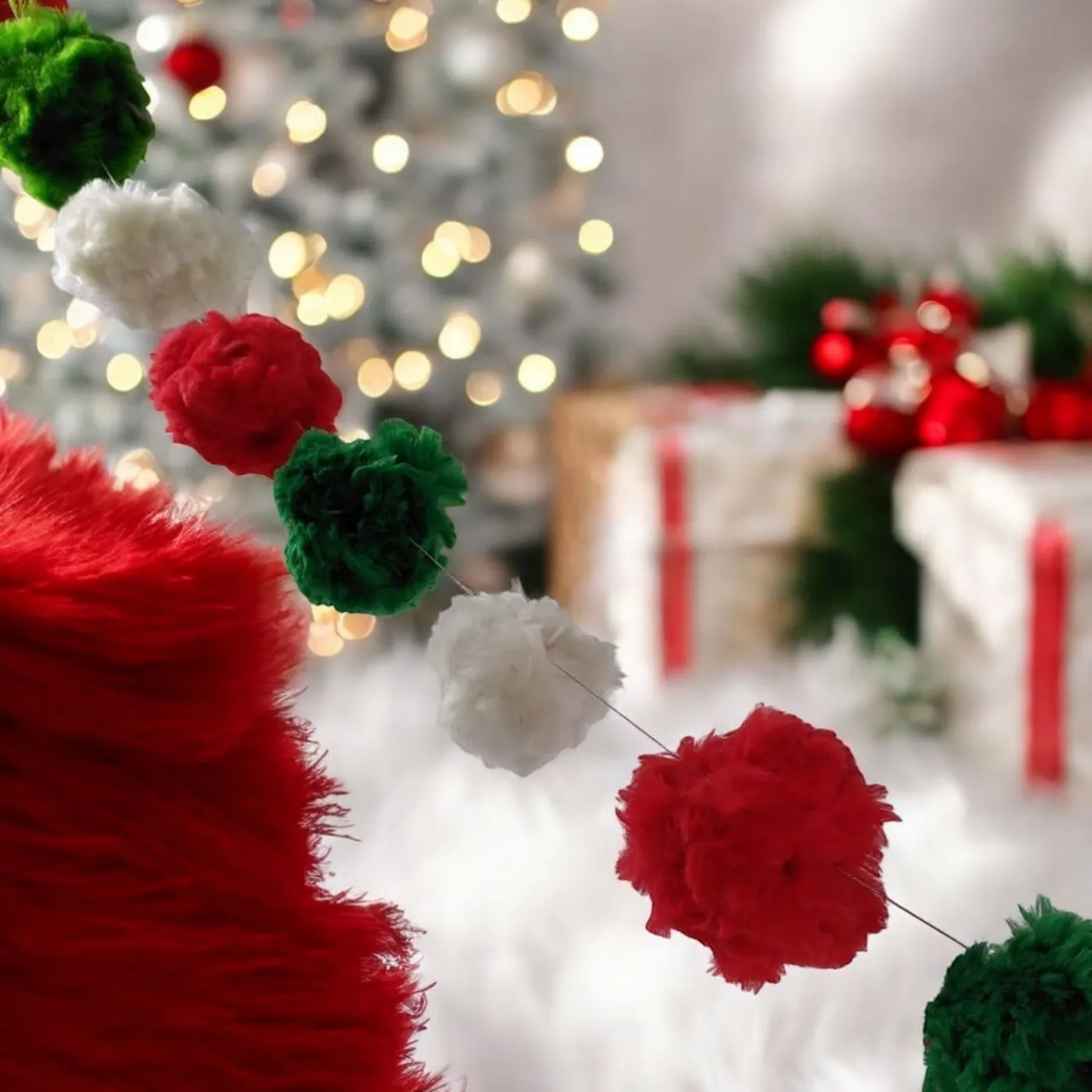 Chunky Pom Pom Garland Decoration Kit | Makes Up To 50 Pom Poms. - Woolly Mahoosive Yarns