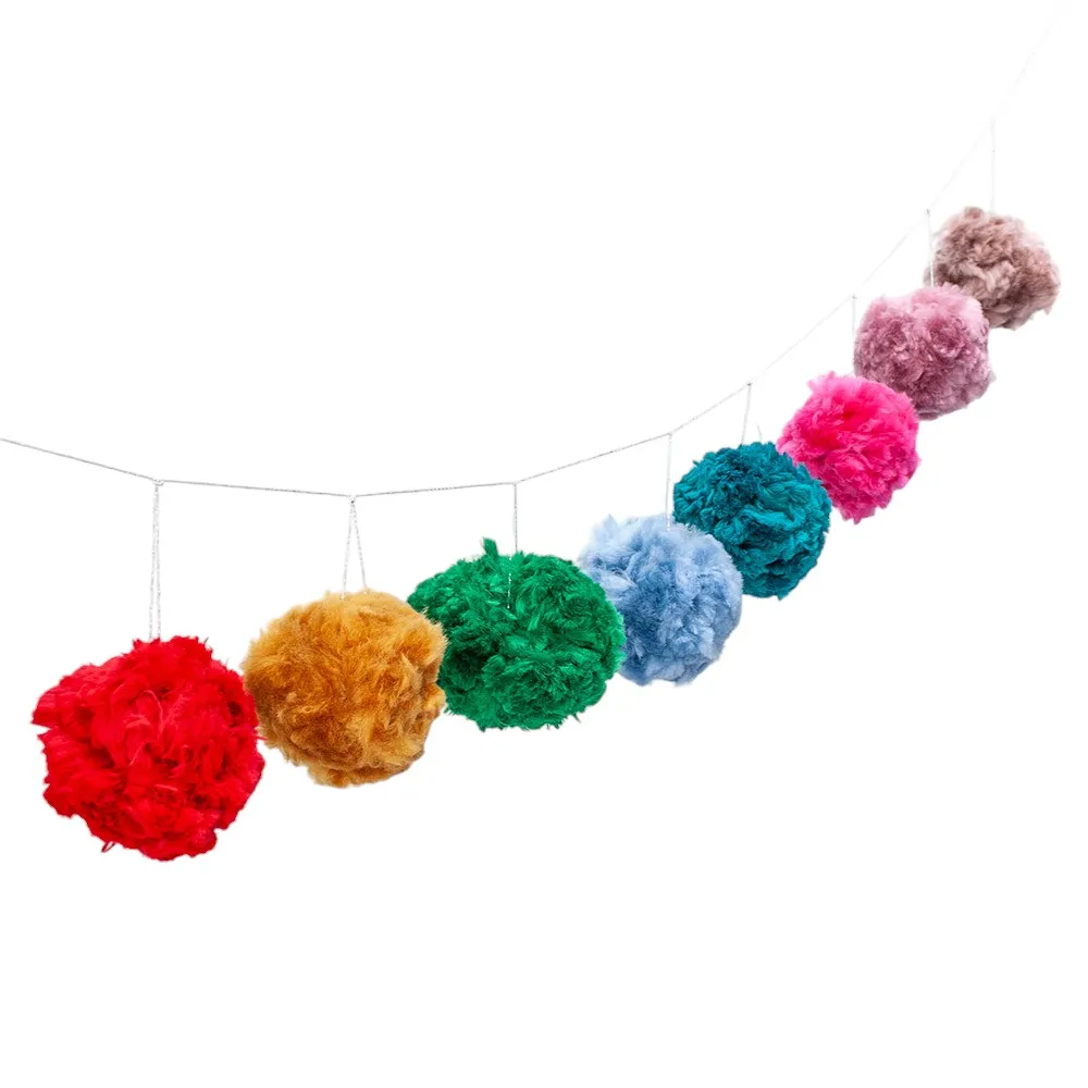 Chunky Pom Pom Garland Decoration Kit | Makes Up To 50 Pom Poms. - Woolly Mahoosive Yarns