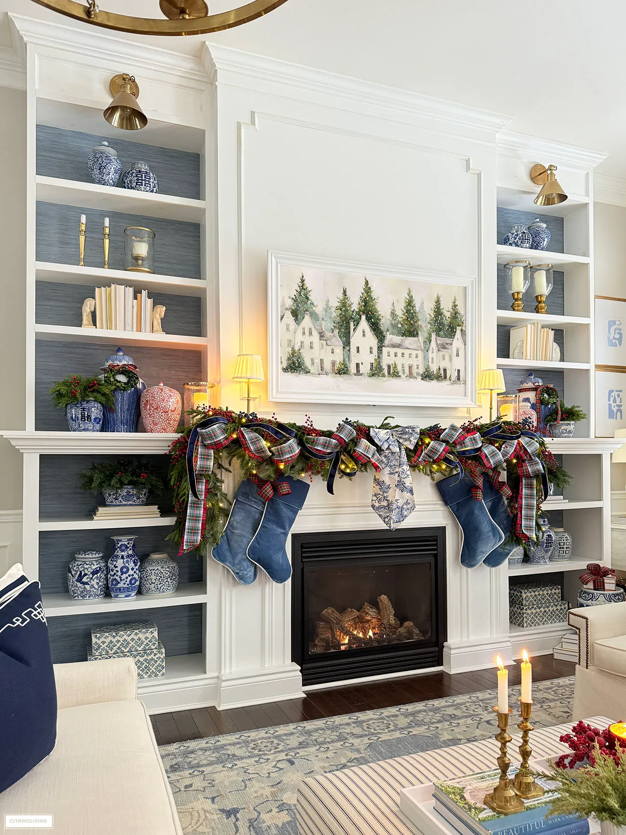 Classic Christmas Decorating In Our Living Room | CitrineLiving