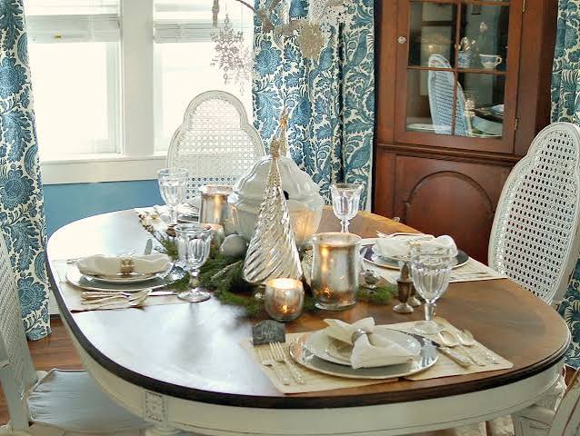 Classic Silver and White Christmas Table Decor | HGTV