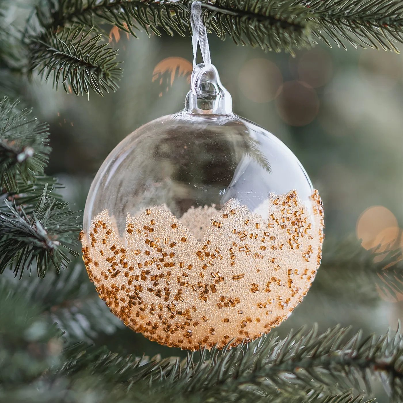 Clear Glass Bauble Pearl Dip | It's all about Christmas