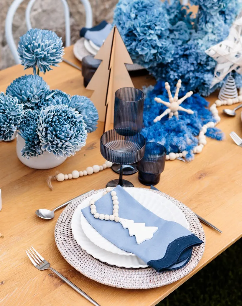 Coastal Christmas Tableware - The Pretty Table - Tableware Hire
