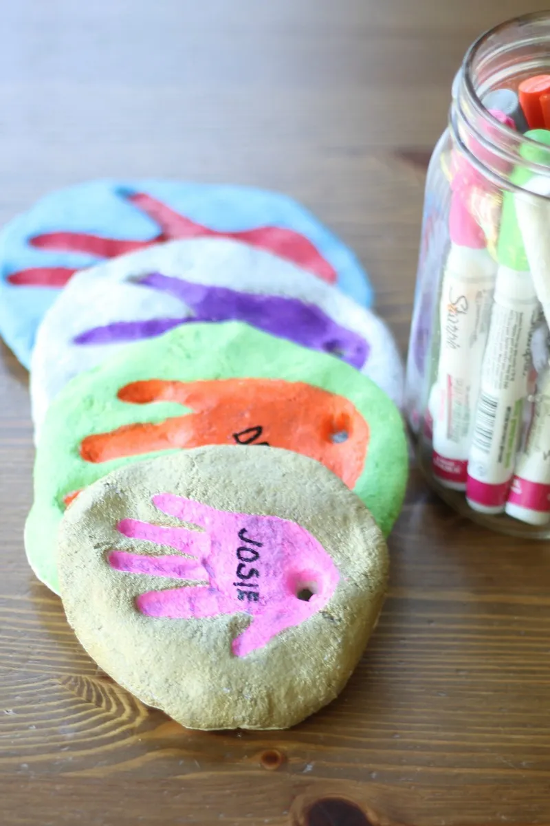 Colorful Salt Dough Handprints | Catholic Sprouts
